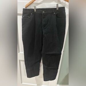 Lauren Ralph Lauren Jeans Womens 14P Petite Black Denim Classic Straight Casual